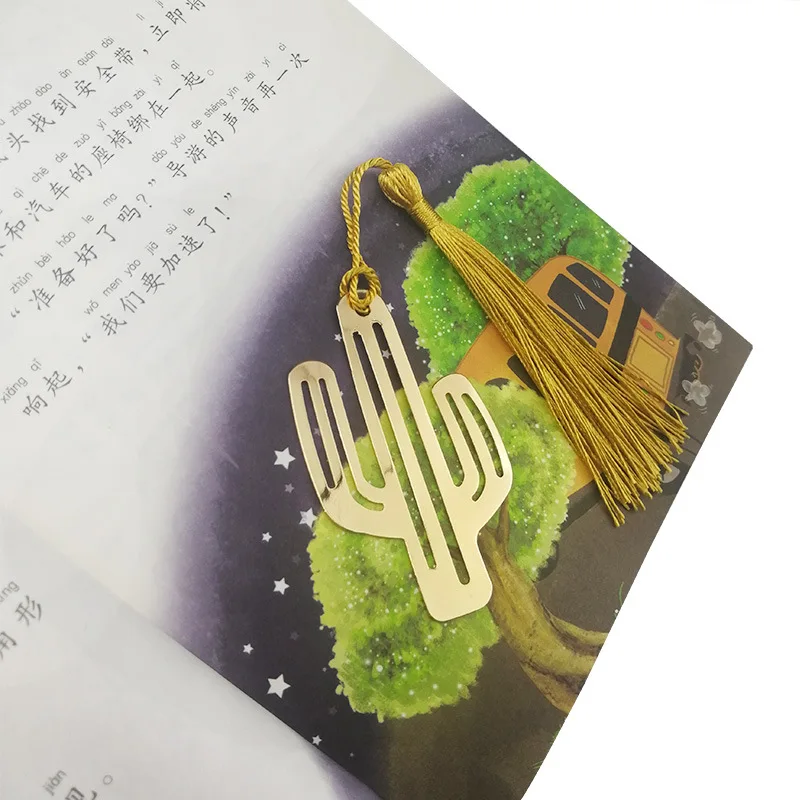 Металлическая Закладка кактуса золотого цвета для свадебной вечеринки дня