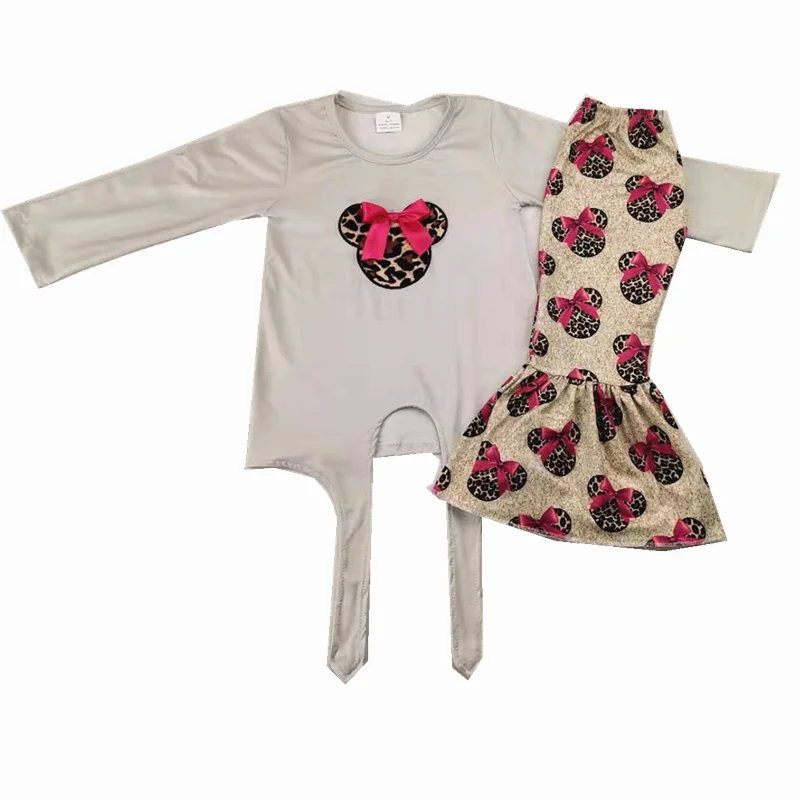 Модные милые детские расклешенные штаны с бантом Детские комплекты | Мать и