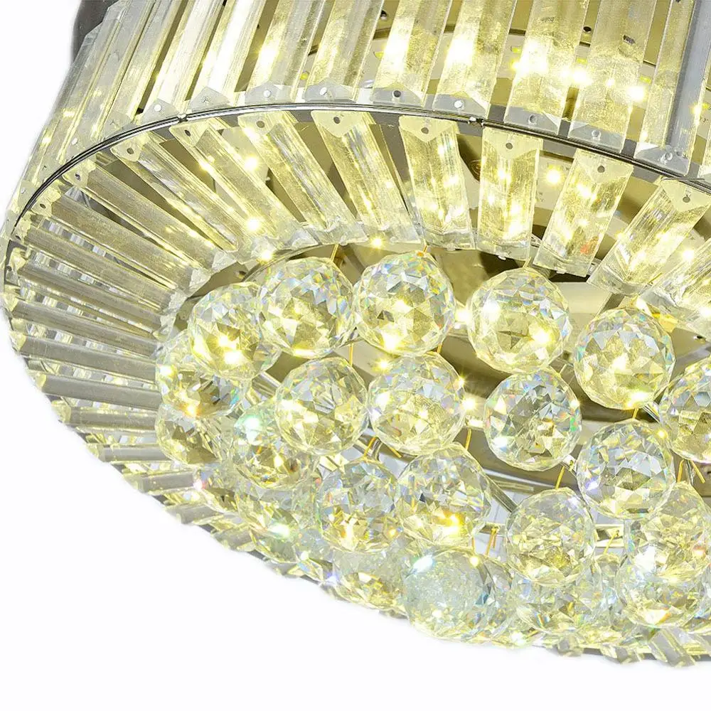 42 ''Современный хрустальный потолочный вентилятор с светильник роскошная