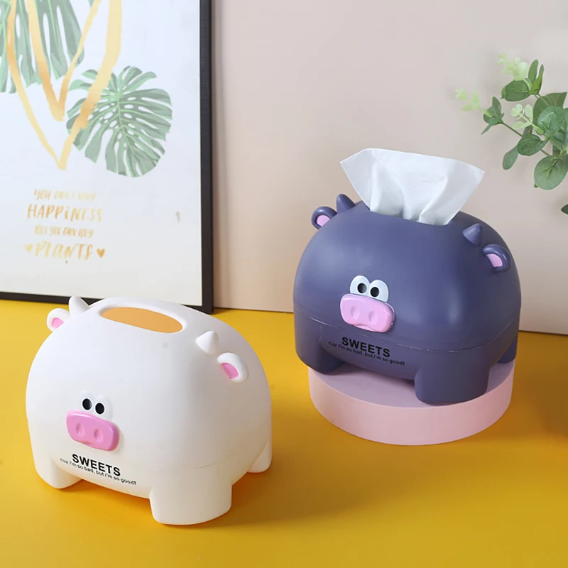 

New Tabletop Tissue Box Home Storage Kitchen Tissue Box Animal Shape Restaurant Napkin Tube Desktop Tissue Cover Child Gift