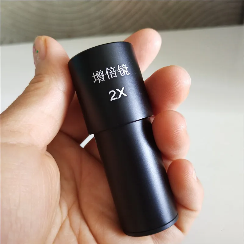 1 шт. 2X Увеличение Биологический микроскоп био Барлоу окуляр объектив адаптер 23 2