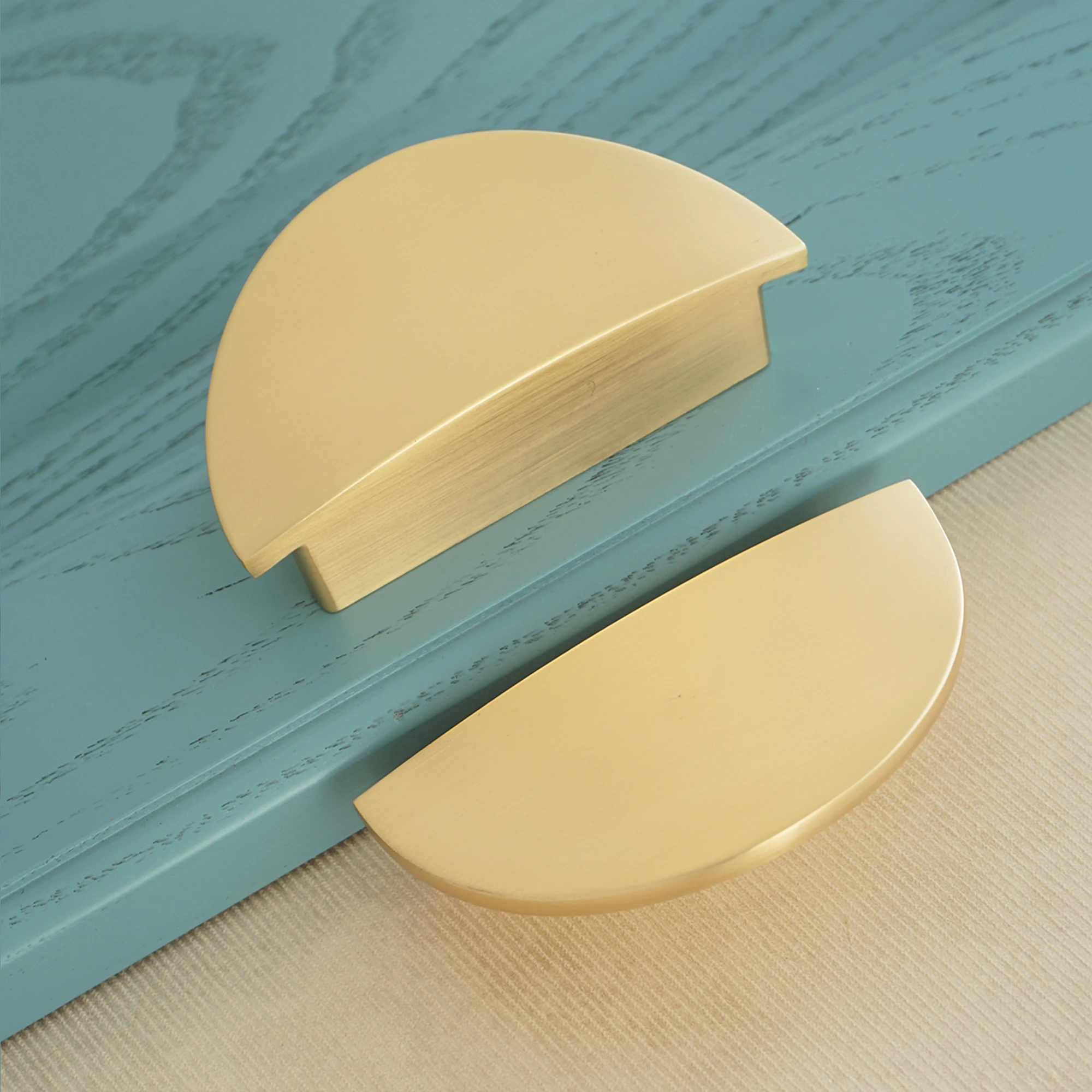 2 5 дюйма полукруглые латунные ручки для ящиков с двумя отверстиями дверные ручка