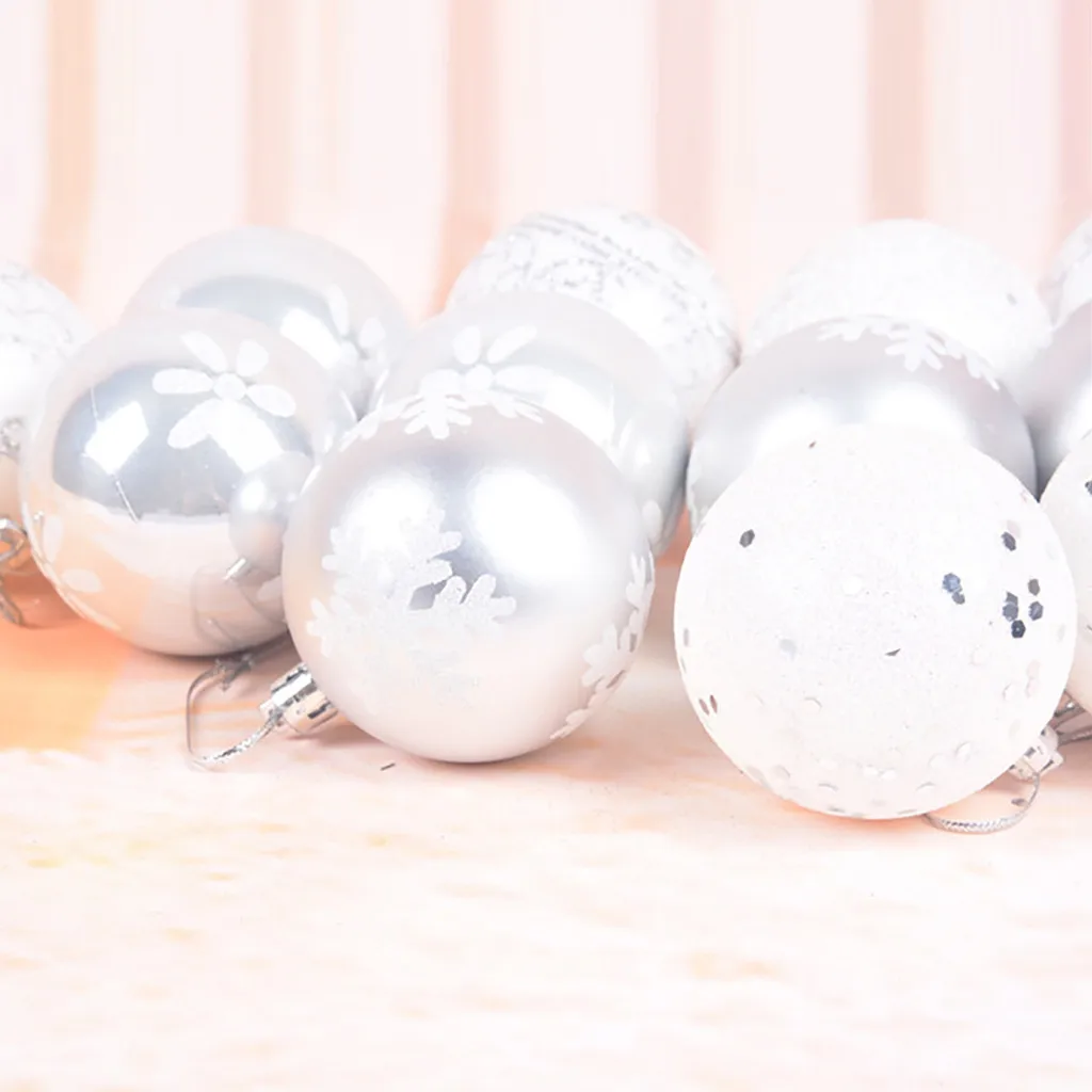 12 шт. в партии 6 см украшения для рождественской елки мяч Блестящий золотистый