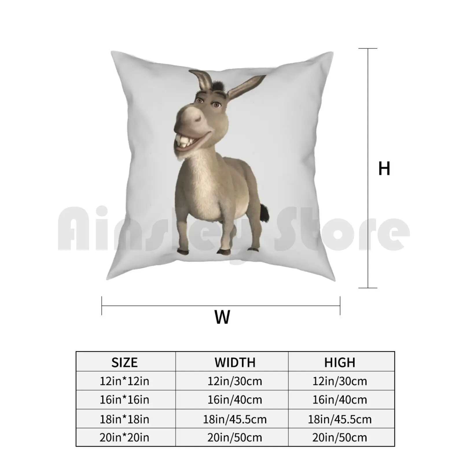 Ослика из Шрек фильм Подушка Чехол с принтом домашняя мягкая подушка DIY крышка