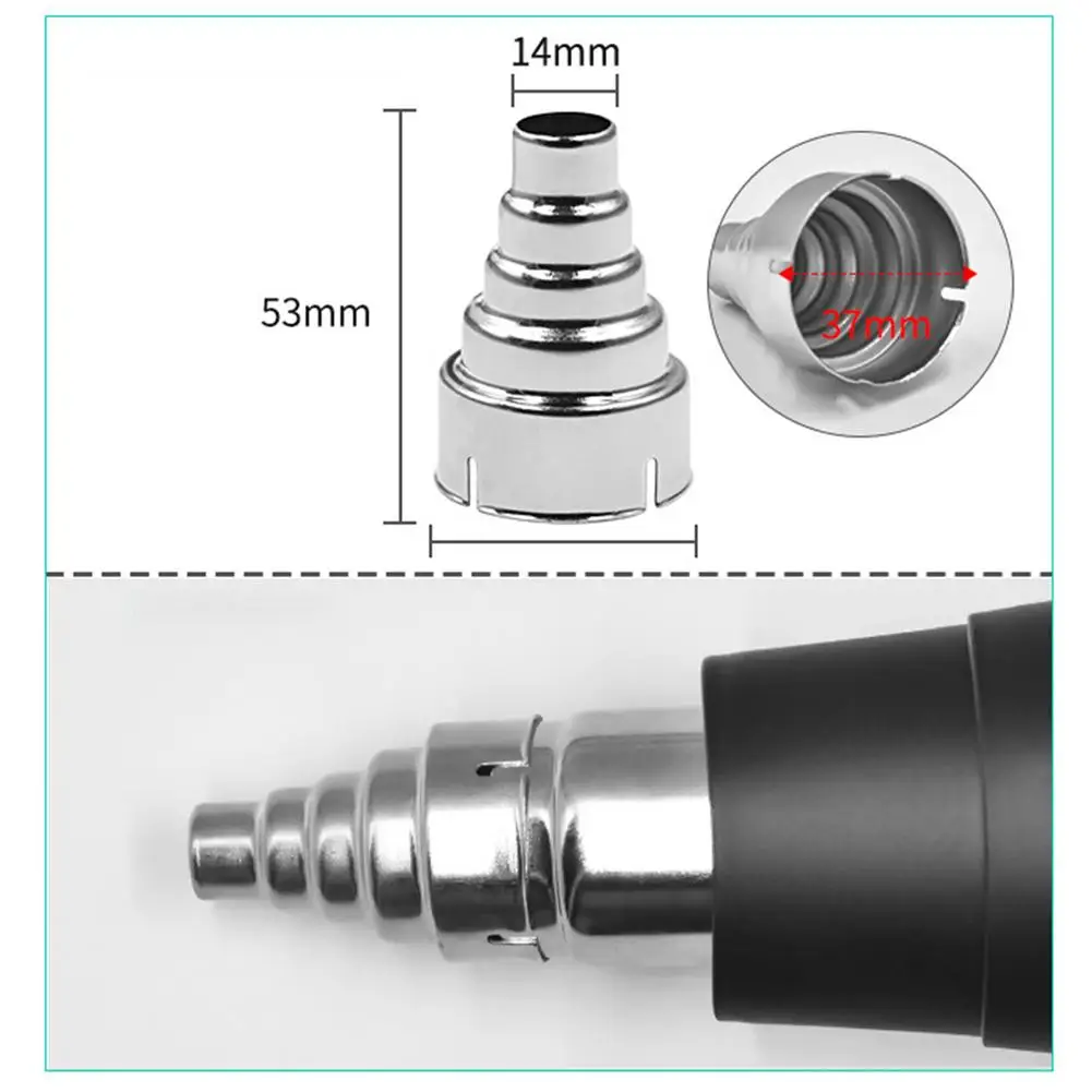 

Hot Air Heater Nozzle Stainless Steel Hot Air Guns Accessories Sprinkler Head Heat Gun Industrial Nozzle Power Tool Parts