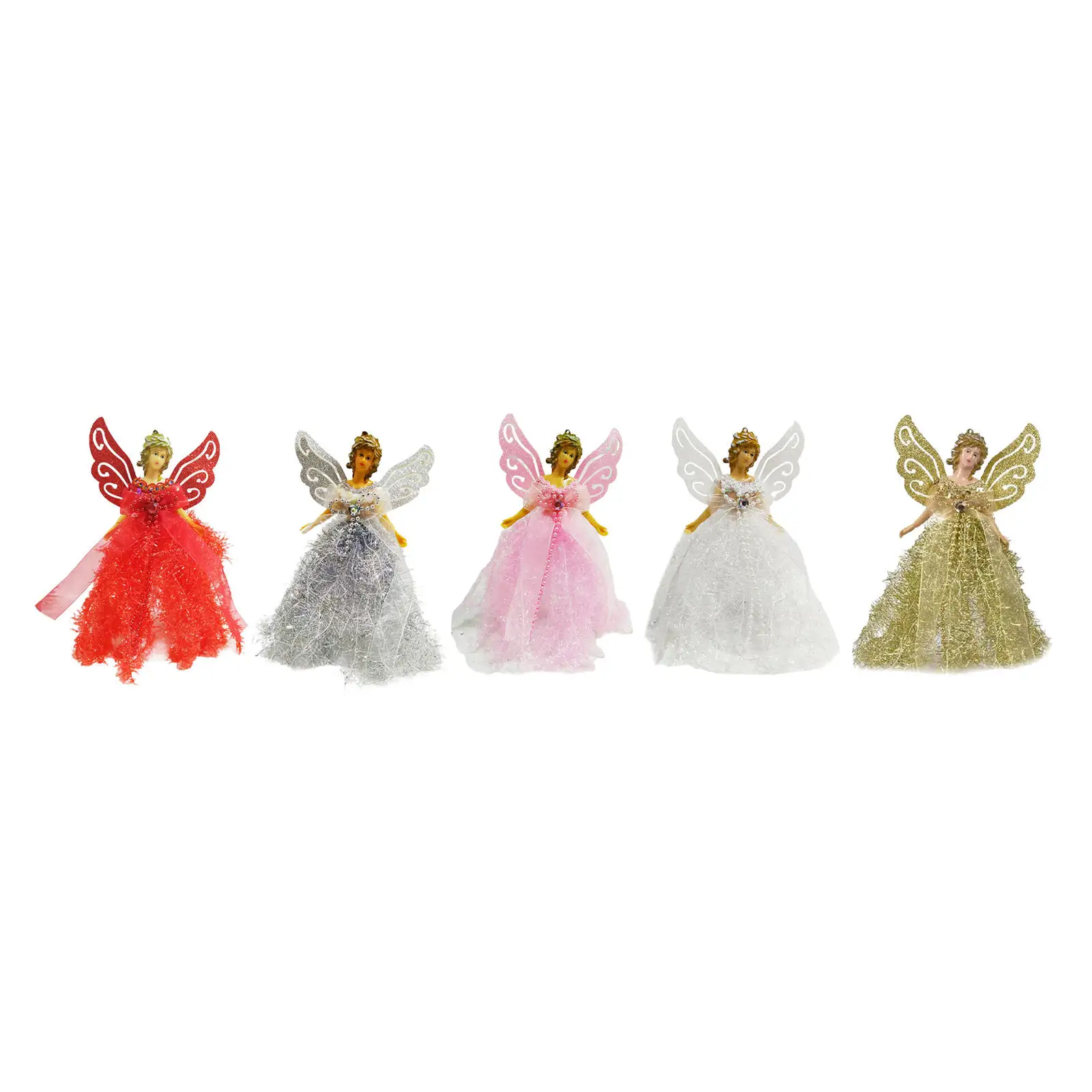 

Christmas Wing Angel Doll Christmas Tree Hanging Decor Angel Gift Treetop Pendant Angel Doll for Home Xmas Festival Kids