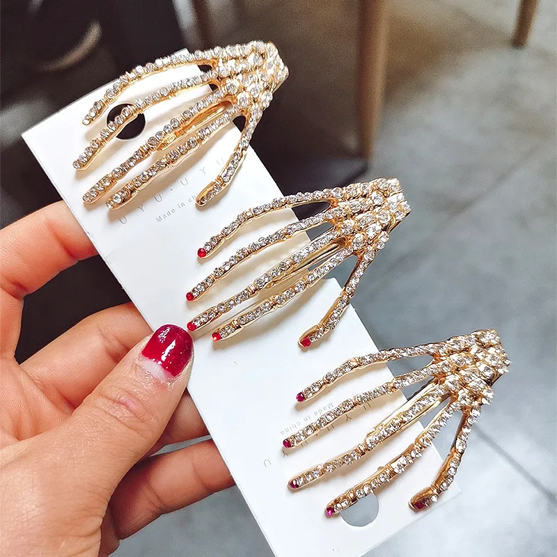 Женские аксессуары для волос шпильки из сплава стразы модные металлические