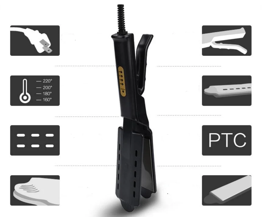 Профессиональный электрический выпрямитель для волос утюжок паровой