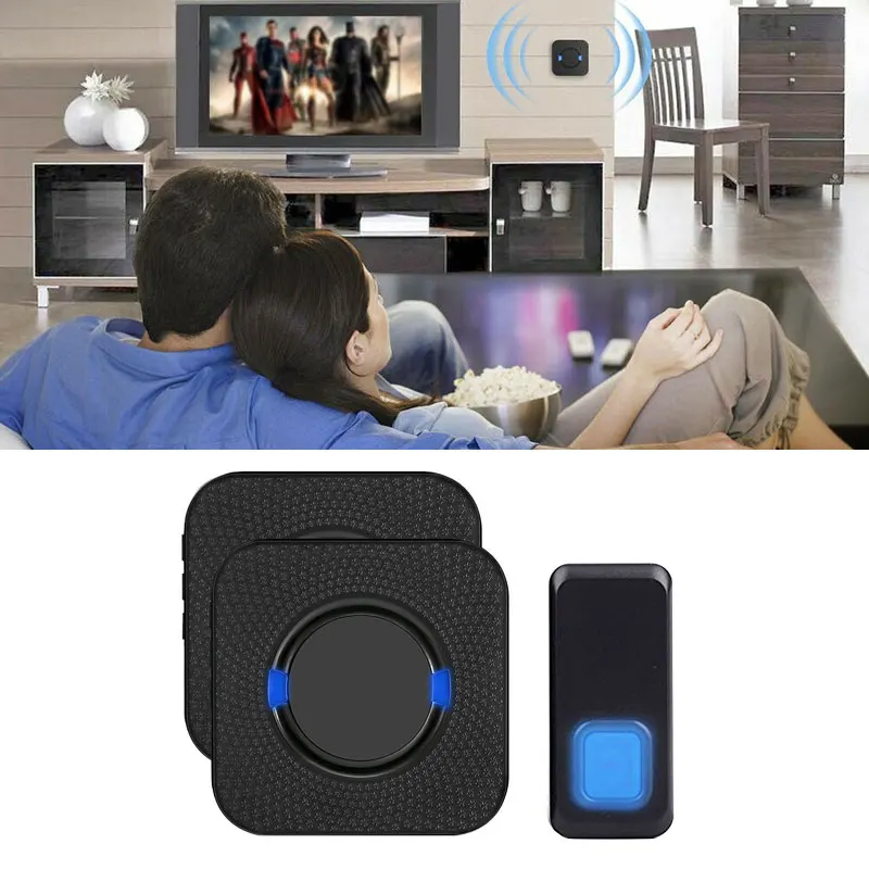 Беспроводной дверной звонок водонепроницаемый не требующий батареек с