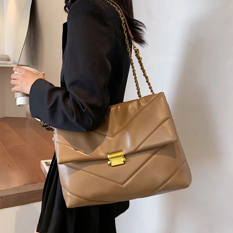 

Large Capacity Ladies Hand Bags High Quality PU Leather Women Shoulder Bags 2021 New Fashion Luxury Handbags Women Bags Designer