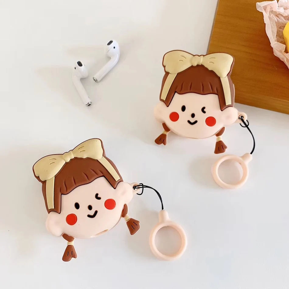 Чехол для наушников Airpods 2 Чехол Силиконовый Мультфильм Аниме Чехол для Apple Air Pods 1 чехол печенье аксессуары для наушников брелок
