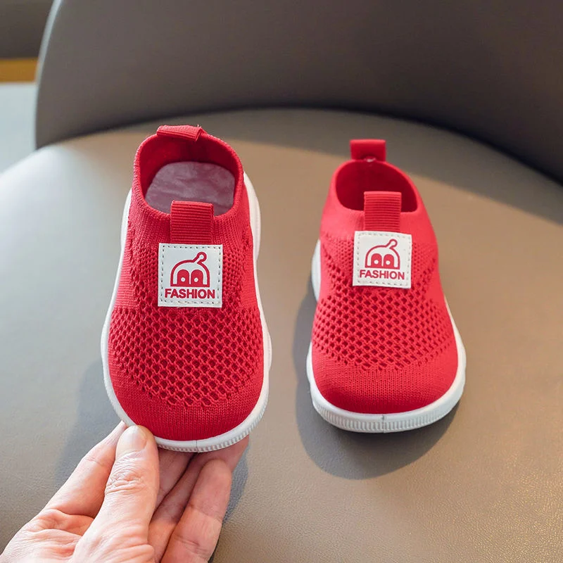 

Spring and Autumn 1-2-3 Years Old Toddler Shoes Boys' Sports Shoes Children's Shoes Girls' Shoes Breathable Single Shoes Knitted