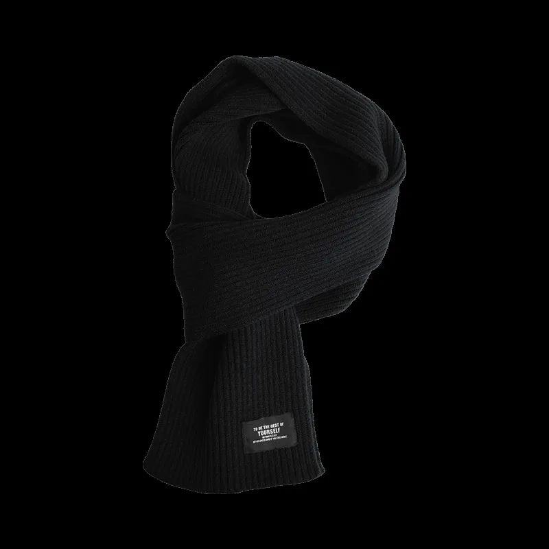 Scorchingblack Xiaomi Fashion Warm Cashmere Knitting Scarf Stylish Warm Comfortable Anti Pilling Core Yarn Material Elastic Crisp Xiomi Scarf - Color: Scorchingblack