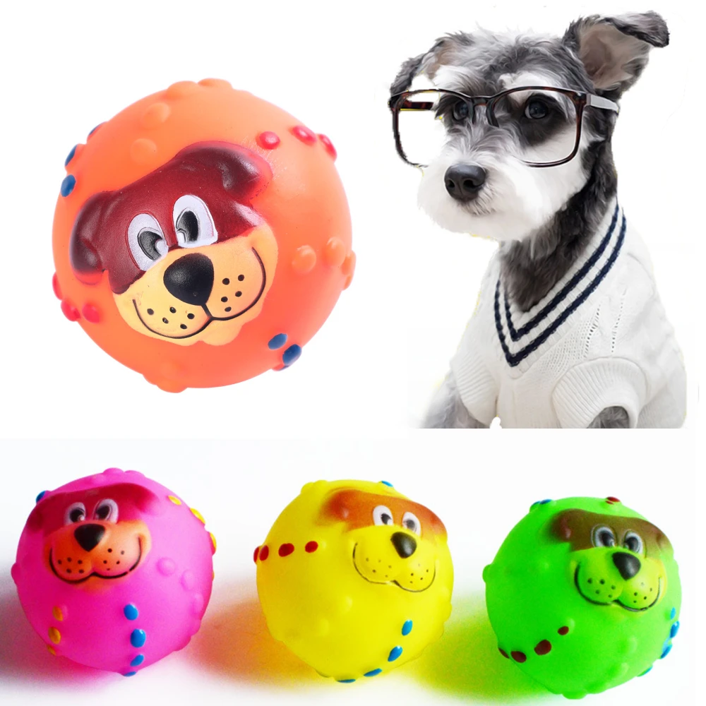 

Squeaky Pet Dog Ball Toys for Small Dogs Rubber Chew Puppy Toy Dog Stuff Dogs Toys Pets 1pcs Diameter 7cm