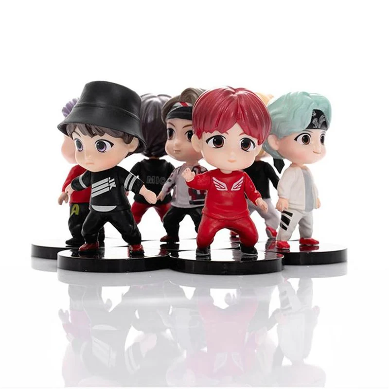 7 шт./компл. экшн фигурка крошечного загара Bangtan Boys игрушечные группы модель KPOP Star