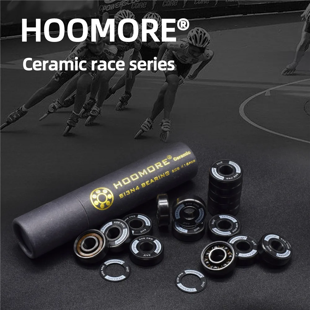 HOOMORE Фирменная Si3N4 608RS черный Керамика скорость подшипники для роликовых коньков