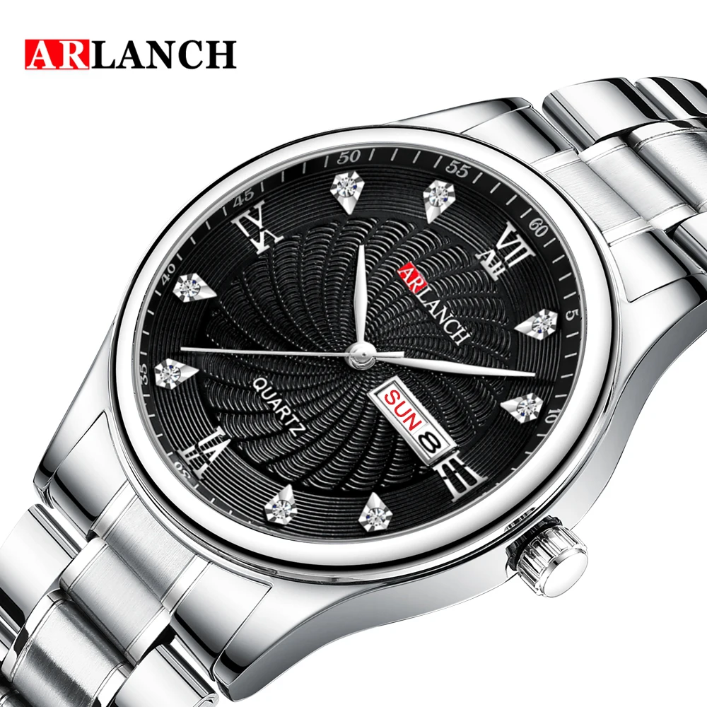 Новинка Reloj Hombre роскошные Брендовые Часы для мужчин нержавеющая сталь бриллиант