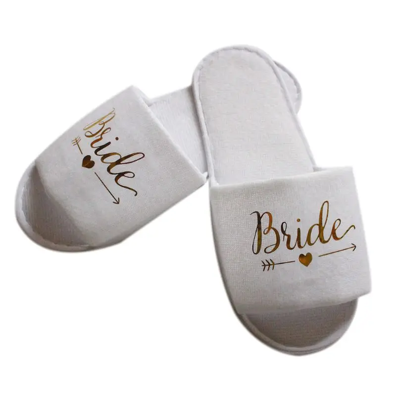 

2021 New Bridal Wedding Slippers Bride Pajamas Party Hotel Disposable Slipper H37A