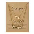 Цепочка с подвеской в виде знака зодиака, 3 в 1