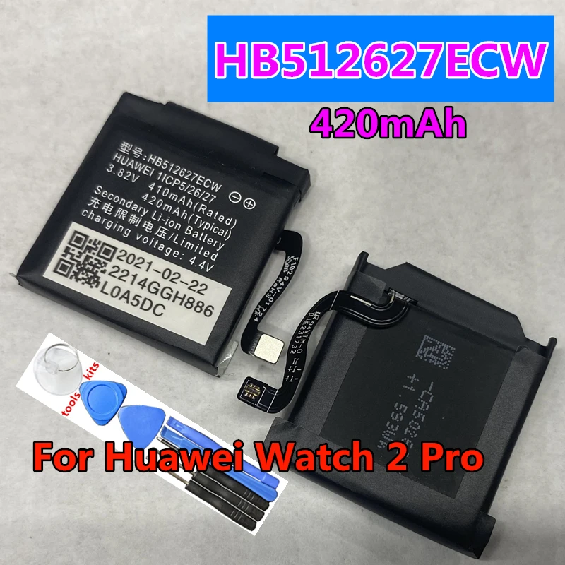 

New Original Battery 420mAh HB512627ECW For Huawei Watch 2 Pro 4G EO-DLXXU Porsche Design For Huawei Watch GT LEO-B09 Batteries