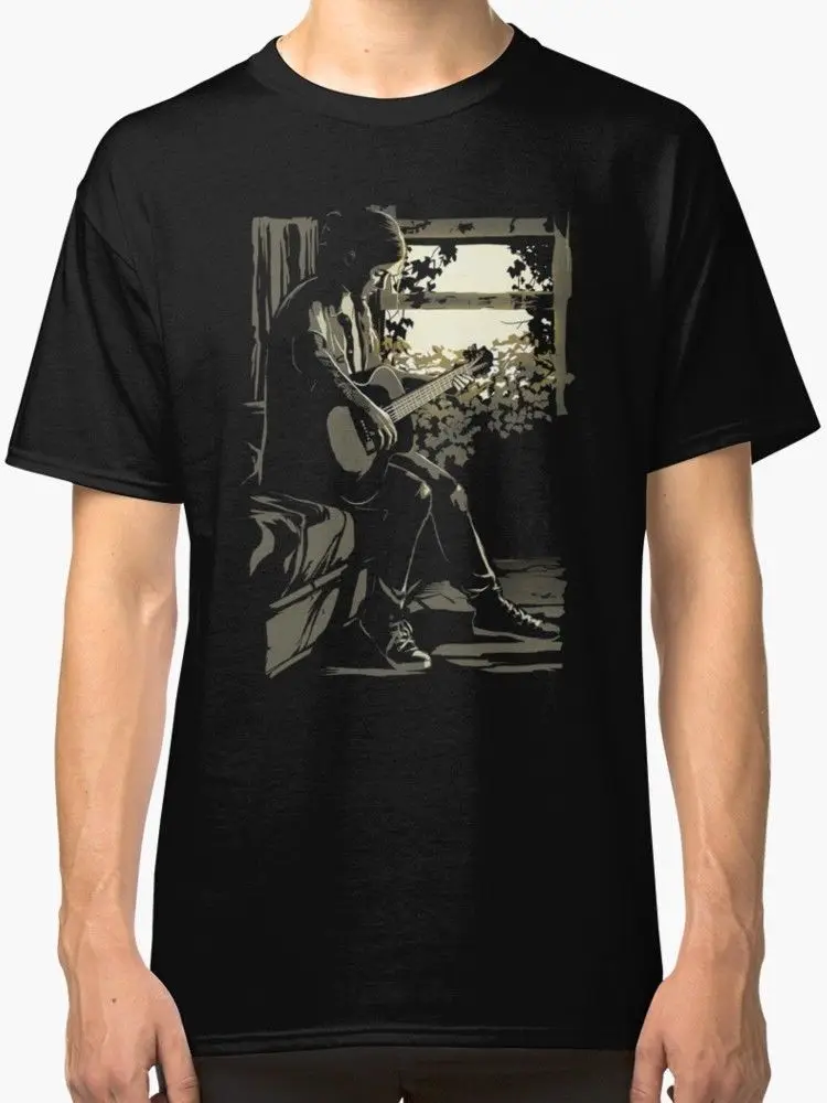 Последние из нас часть ii 2 мужские черные футболки одежда крутая Повседневная