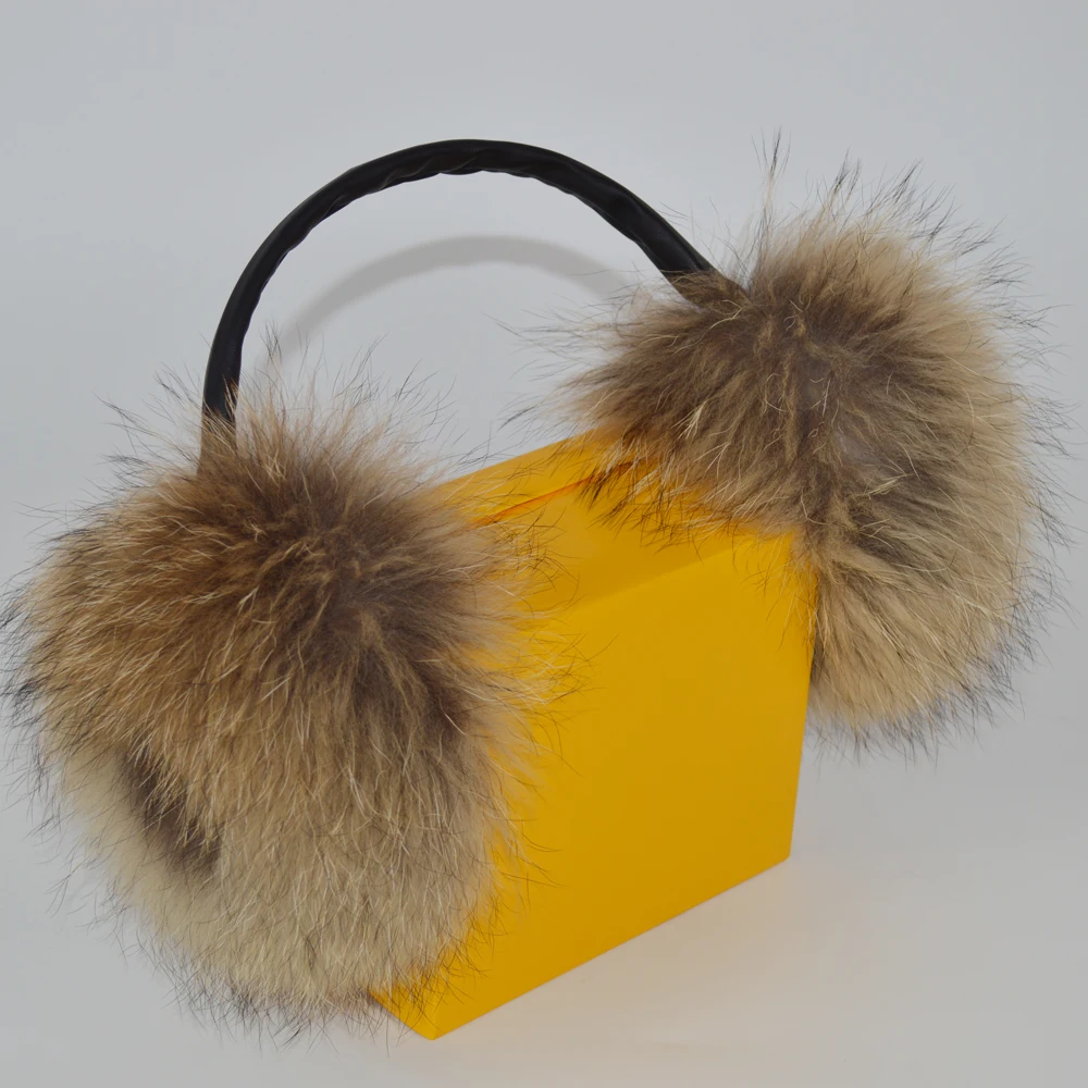 Регулируемые наушники из 100% натурального Лисьего меха женские зимние теплые