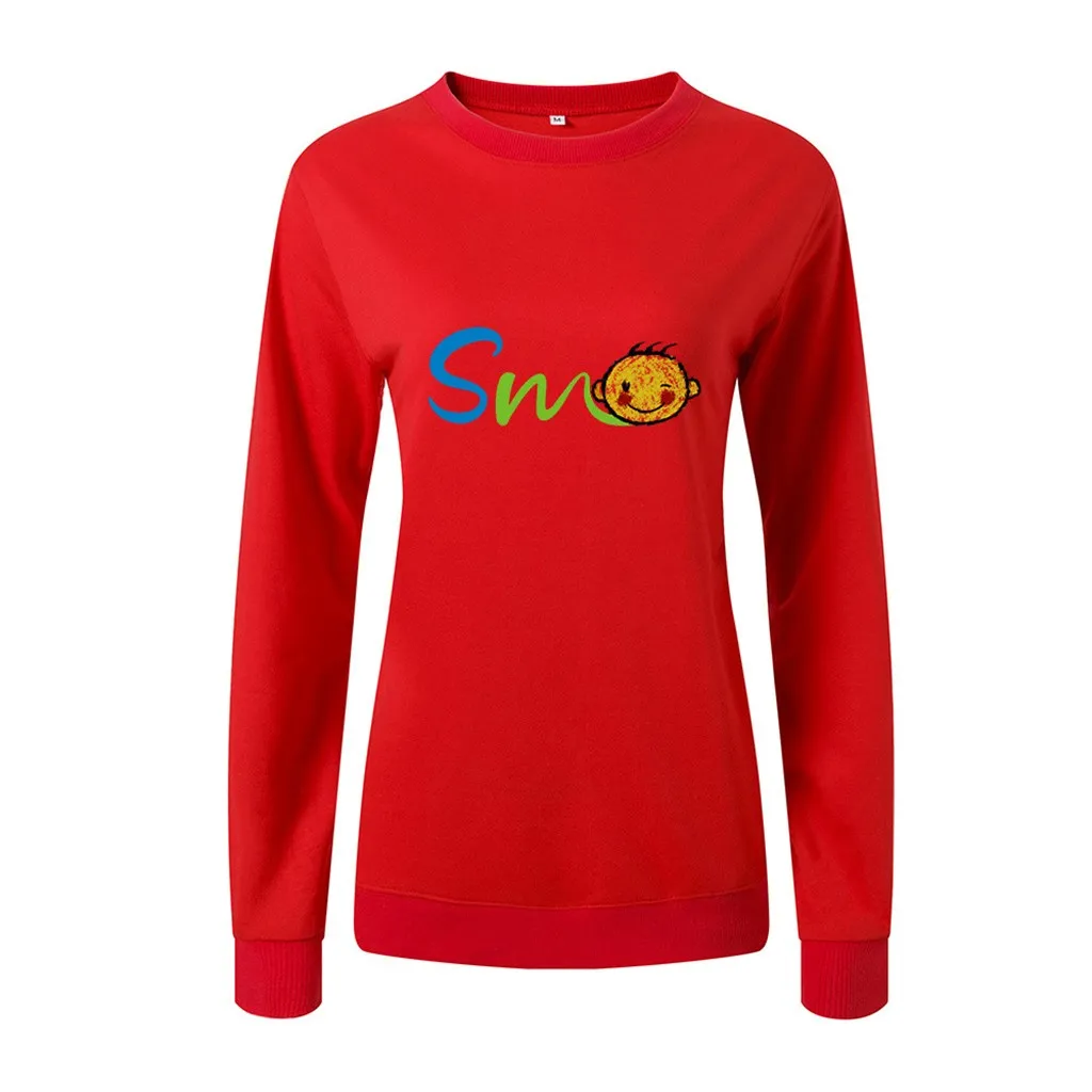 SAGACE Женская толстовка с принтом животных круглым вырезом и длинными рукавами