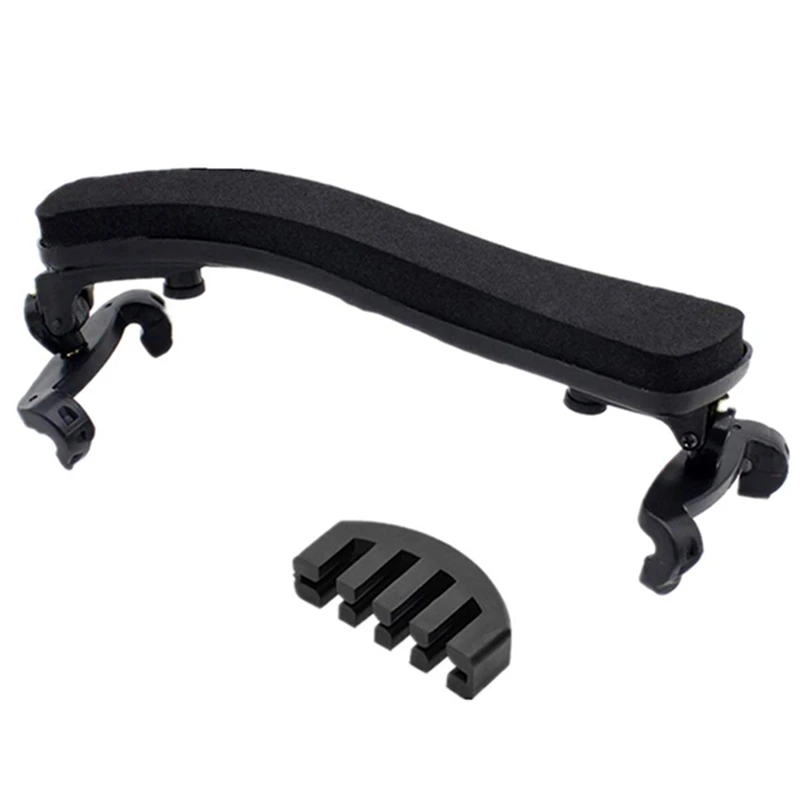 

Violin Shoulder Rest for 4/4-3/4 Size with Collapsible and Height Adjustable Feet Including a Violin Practice Mute
