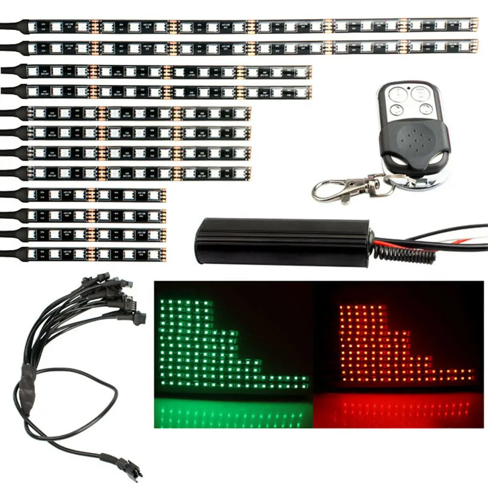 12 шт. неоновые светодиодные ленты RGB 120LED для мотоцикла|Декоративная лампа| |