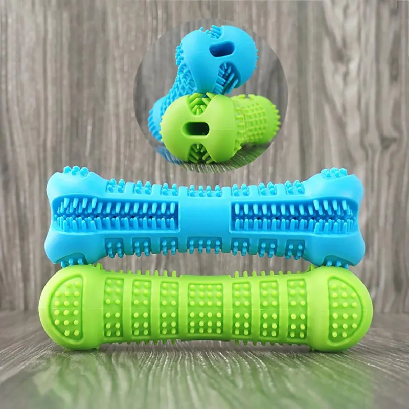 

1PC Bite Resistant Dental Care Dog Toothbrush Stick Dog Chew Toys Bone Effective Teeth Cleaning Blue for Small Medium Dogs Pets