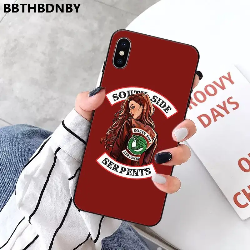 ТВ ривердейл южная сторона змеи черный мягкий чехол для телефона iPhone 11 pro XS MAX 8 7 6 6S