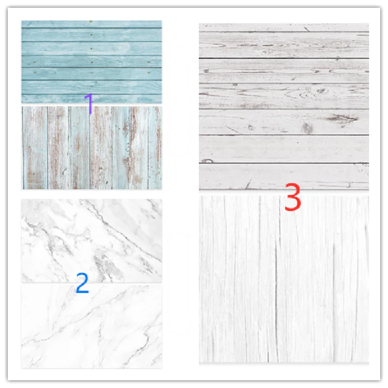 

57x87cm 3PCS Per pack 2 Sides Different Style Photo Backgrounds PVC Morandi Paper 6 Printing For Photography Desktop Food Drink