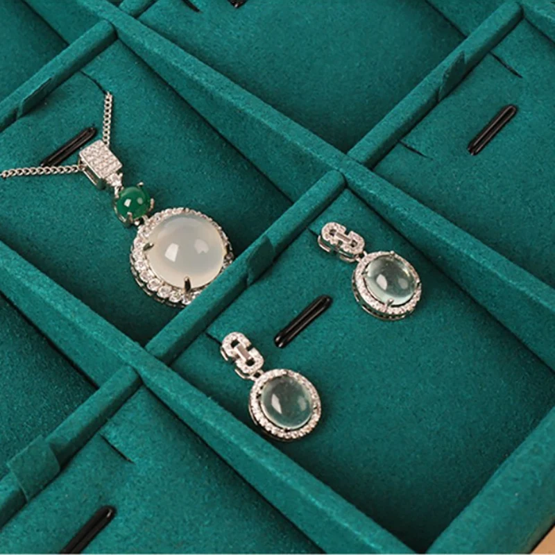 

Microfiber Earring Display Trays Stud Earrings Display Holder Showcase Bangle Stand Tray Jewellery Organizers