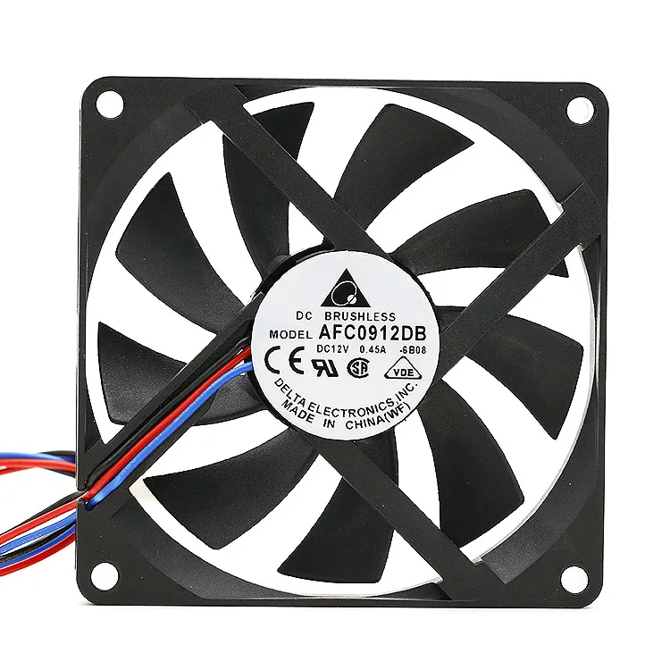 Оригинальный Для delta AFC0912DB 9015 90x90x15 мм Тонкий 12 В 0.45A 3Pin или 4pin компьютер pwm кулер для