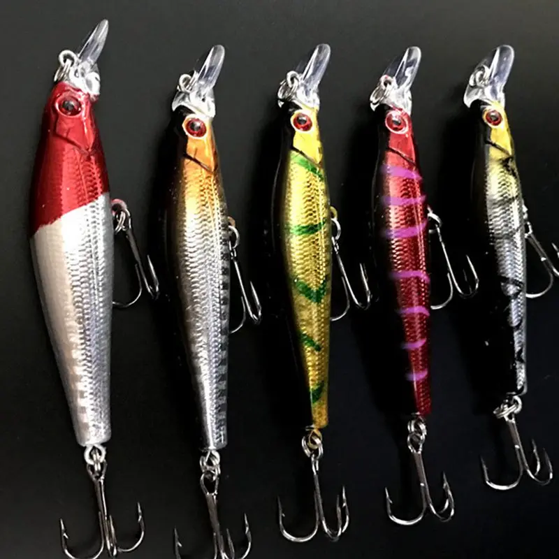 

5 Pcs/Lot Fishing Lure 9Cm 8.3G Minnow Wobblers Swim Bait With Hooks Fishing Tackle Artificial Hard Bait Fishing Tackle
