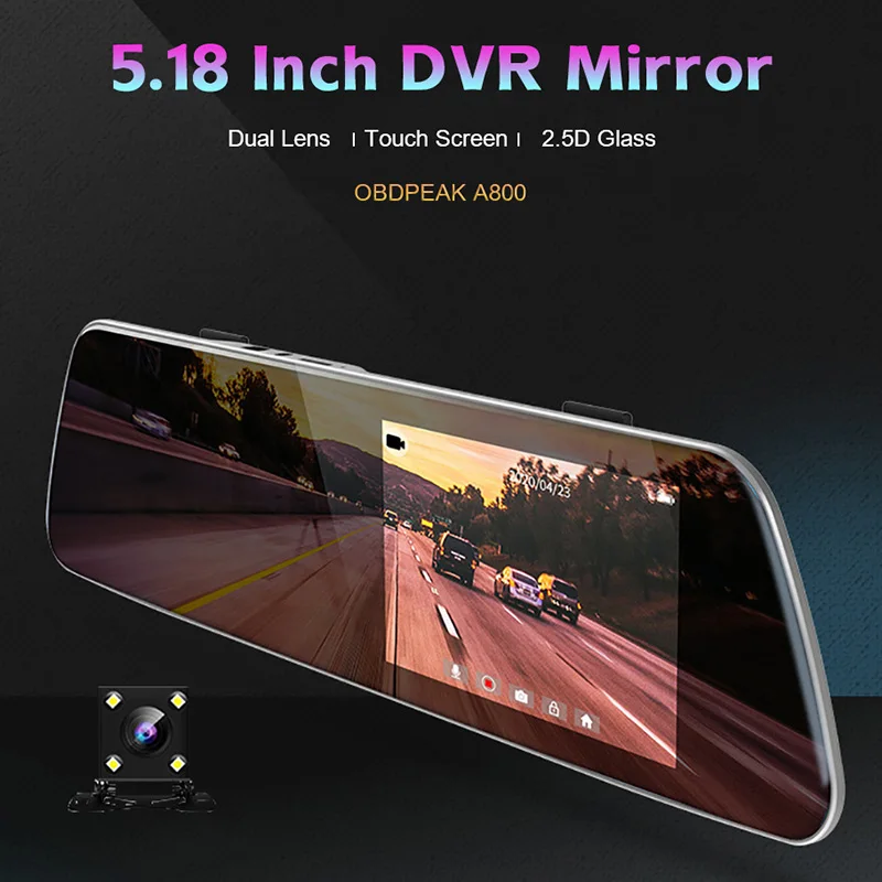 5 18 дюймовый автомобильный видеорегистратор с камерой заднего вида FHD 1080P