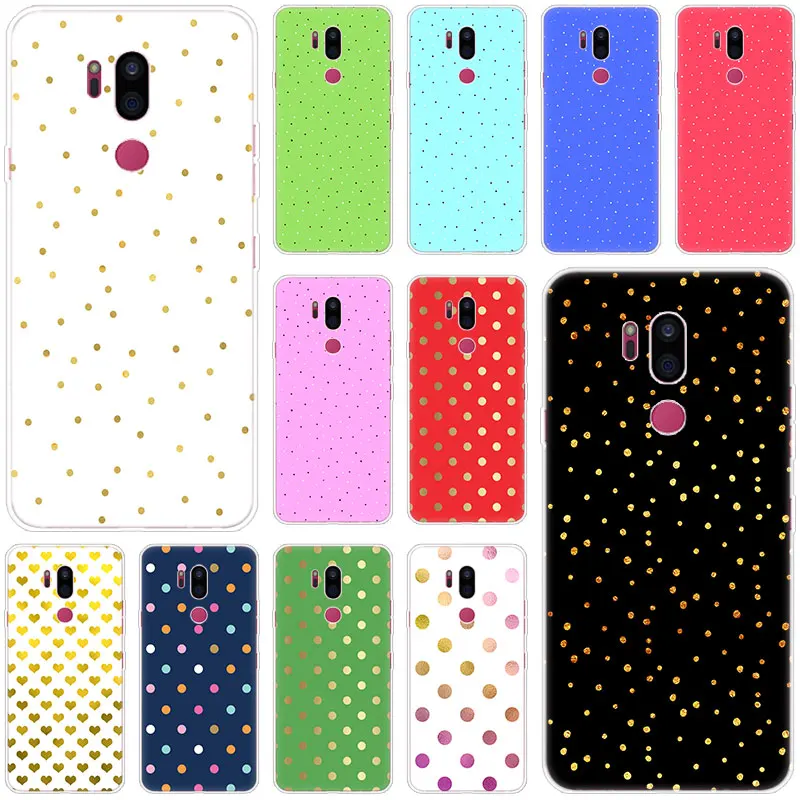 Силиконовый чехол в горошек для LG G5 G6 Mini G7 G8 G8S V20 V30 V40 V50 ThinQ Q6 Q7 Q8 Q9 Q60 W10 W30 Aristo 2 X Power 3