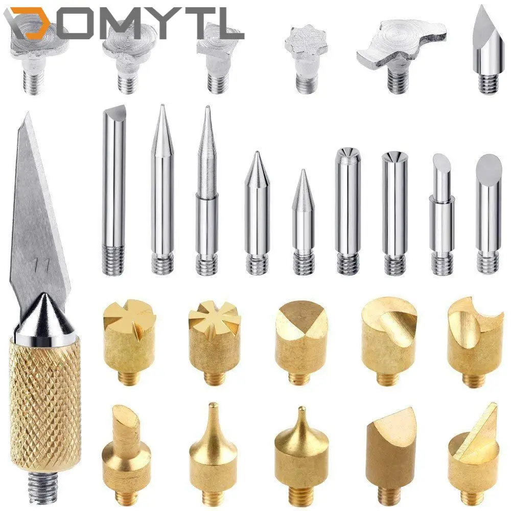 

28 pcs Soldering Iron Carving Wood Burning Kit Tools Welding Electric Pyrography Accessories