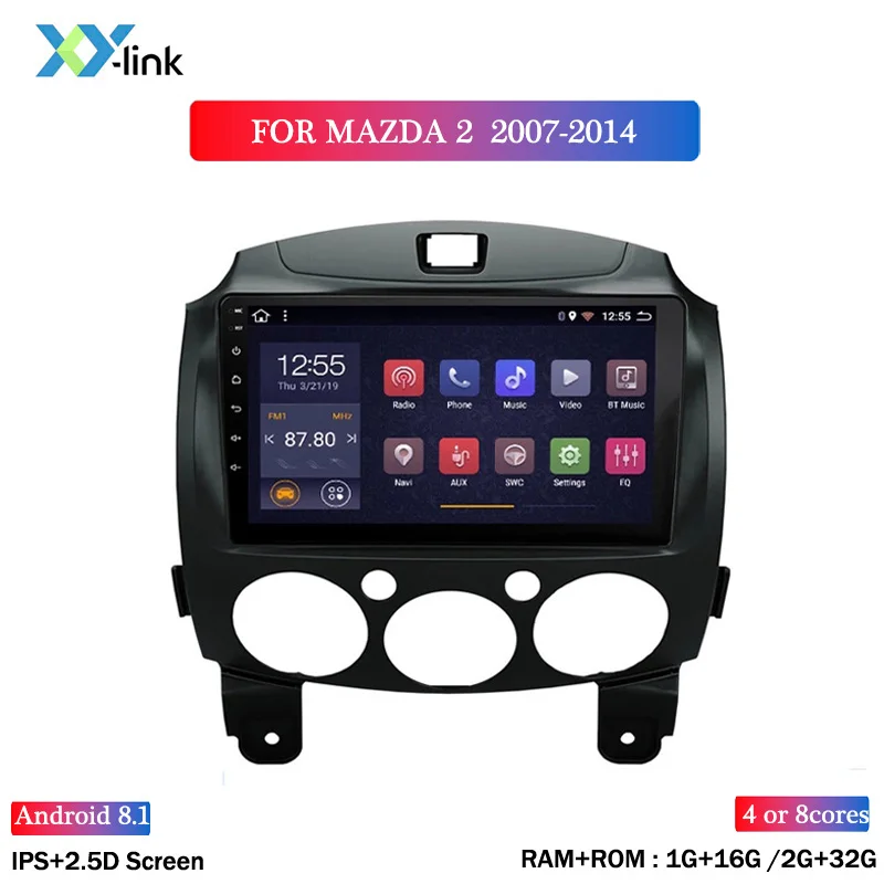 9 дюймов Android 8 1 Автомобильный мультимедийный видеоплеер для Mazda 2 2007 2014 Авторадио