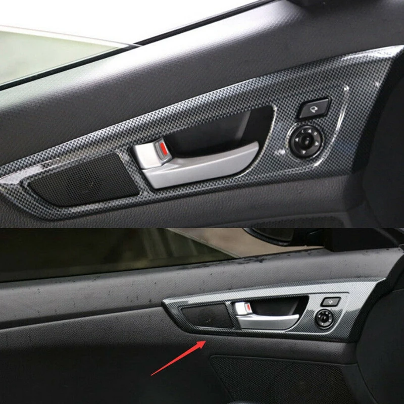 2 шт. для Hyundai Veloster 2011-2017 отделка внутренней отделки из углеродного волокна |