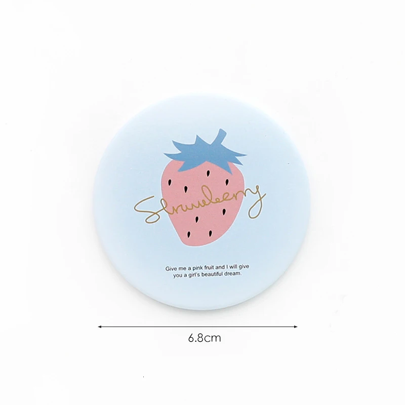 1 шт. модный мультяшный анти-вал Draagbare Kleine Spiegel Leuke Meisjes Make-upspiegel Pocket Spiegel Voor косметические инструменты - Цвет: O