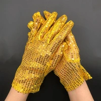 1 pair shining sequin sequined glitter gloves dance party fancy costume perform gloves summer gloves women