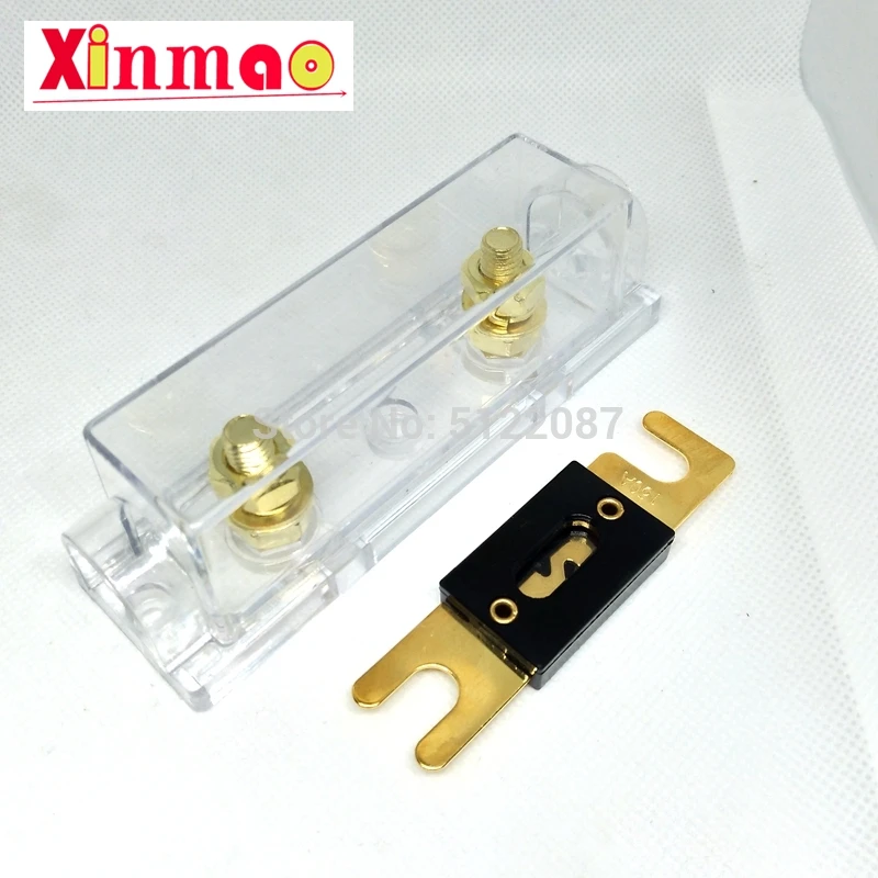1p Прозрачный позолоченный усилитель ANL держатель предохранителя (без