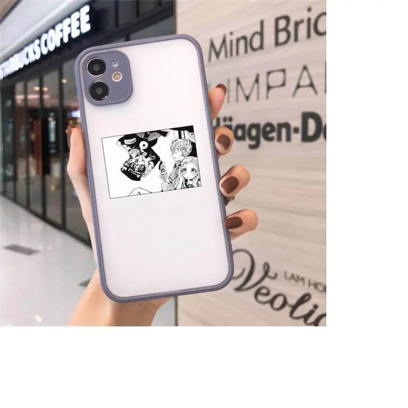 

Jamular Toilet Bound Hanako Kun Phone Case For iPhone 12 11 Mini Pro XR XS Max 7 8 Plus X Matte transparent Gray Back Cover