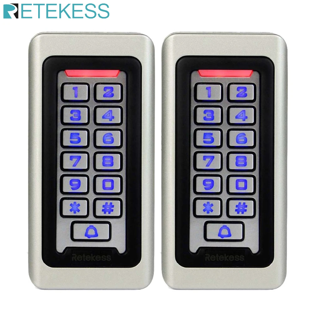 2 шт. RETEKESS Клавиатура RFID система контроля доступа Бесконтактная карта автономная 2000 пользователей дверь контроль доступа водонепроницаемый чехол F9501D