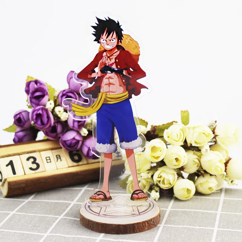 

1Pc Japanese Anime One Piece Acrylic Stands Figure Model Plate Holder Anime Around Desk Decor