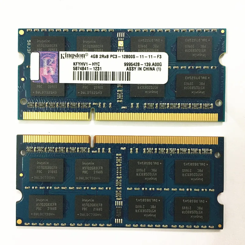 Б/у память Kingston DDR3 4 Гб 1600 МГц RAMS 2RX8 PC3 12800S 11 F3 ddr3 1 5 В для ноутбука хорошая
