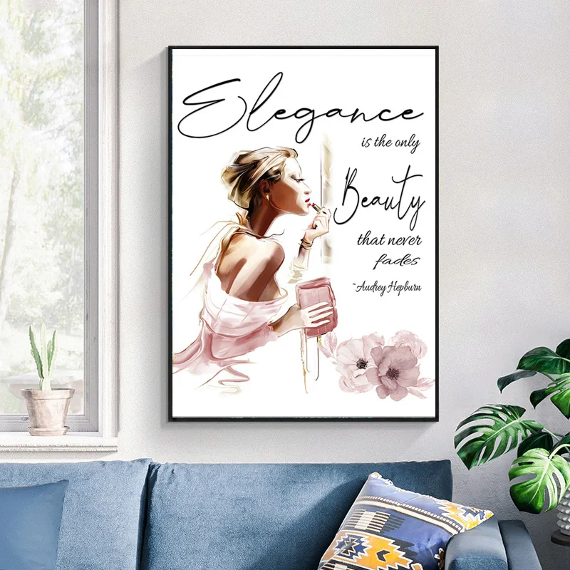 Модный постер кисти для макияжа красивая Настенная картина модные книги принты