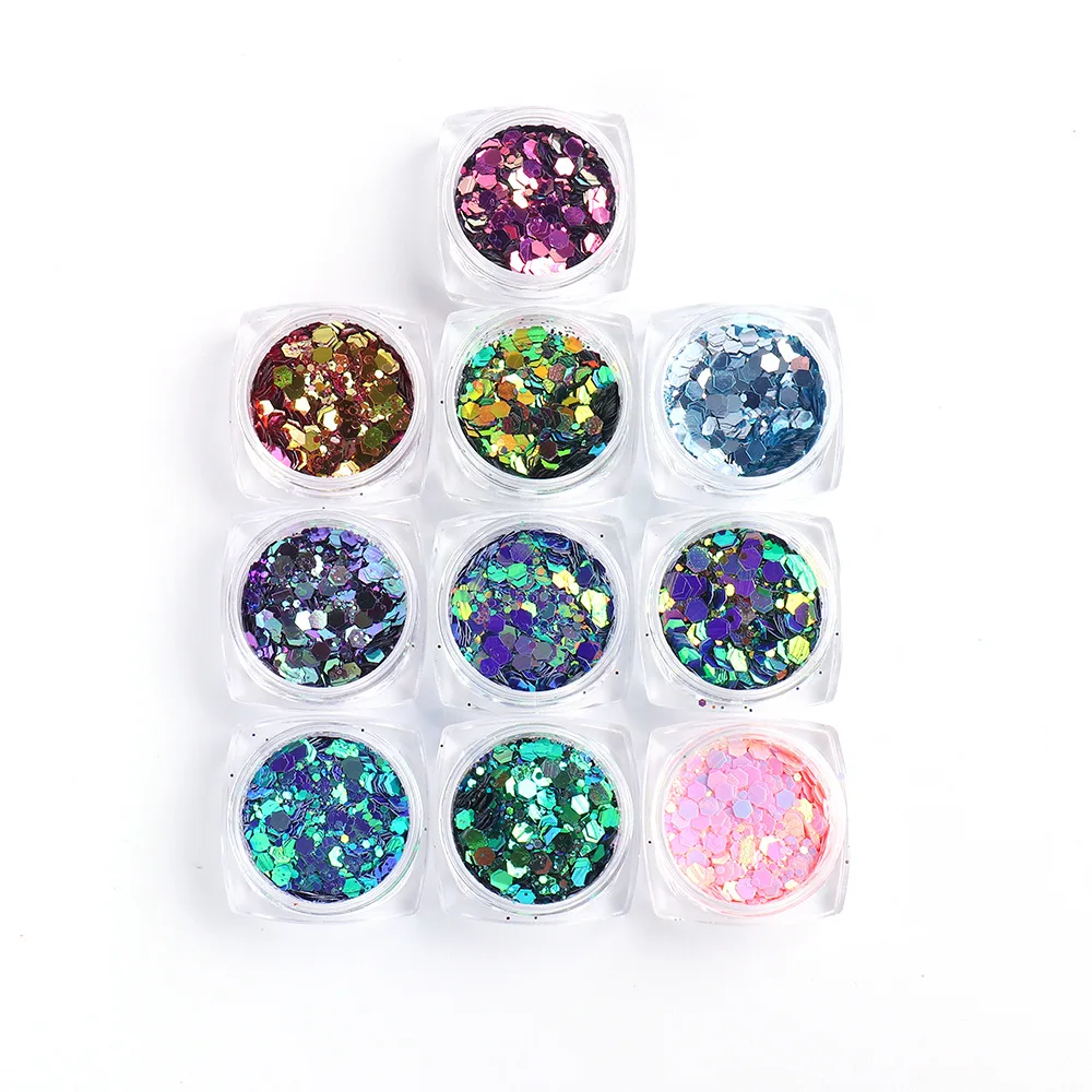 

Nail Sequin Ins Laser Irregular Hexagon Chameleon Bottle Sequin Nail Flash Art Decoration Nail Art Decorations Supplies Nails