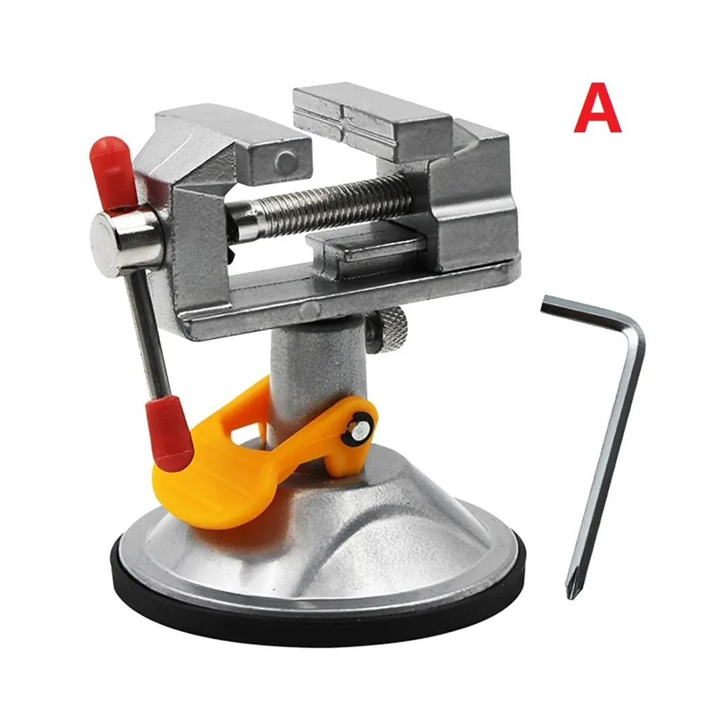 

Mini Table Vise Aluminum Alloy With Sution Cup 360° Rotatable Table Bench Clamp For DIY Crafts Mold Fixed Repair Tool